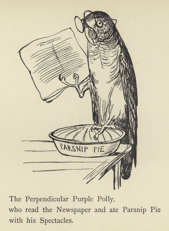 Perpendicular Purple Polly od Edward Lear
