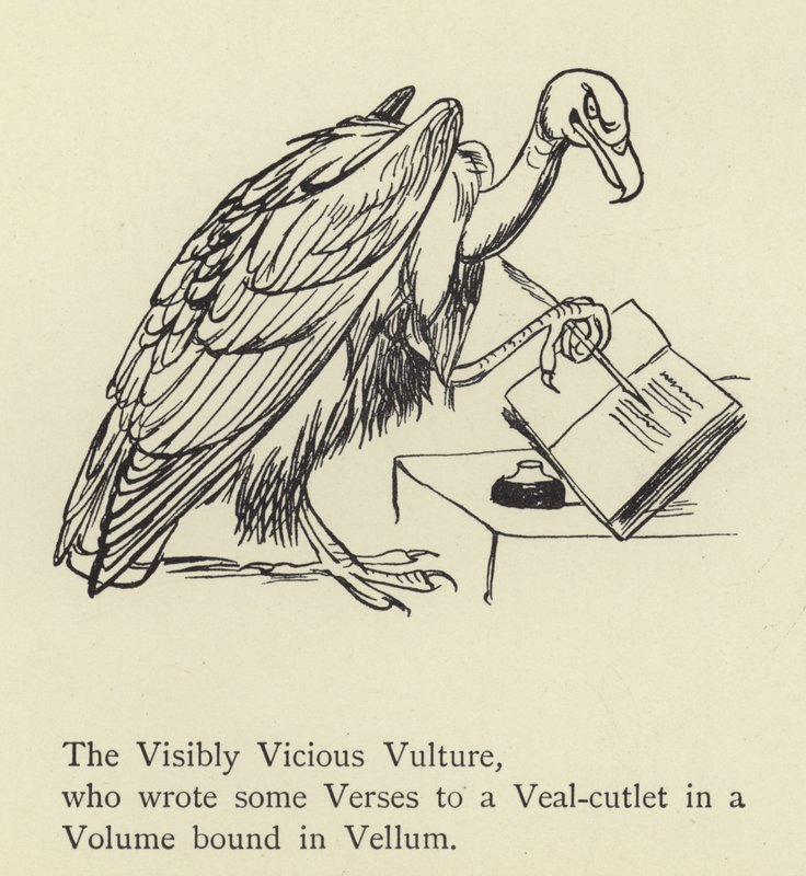 Viditelně zlý sup od Edward Lear