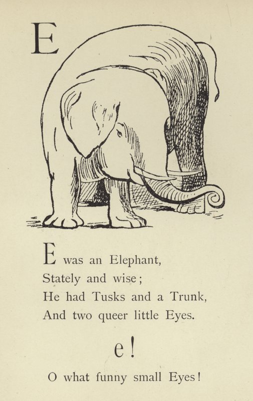 Písmeno E od Edward Lear