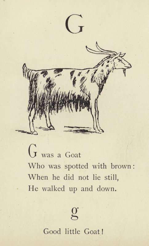 Písmeno G od Edward Lear