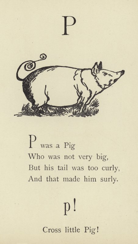 Písmeno P od Edward Lear