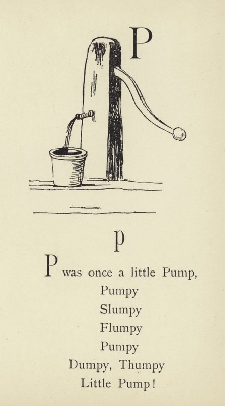 Písmeno P od Edward Lear