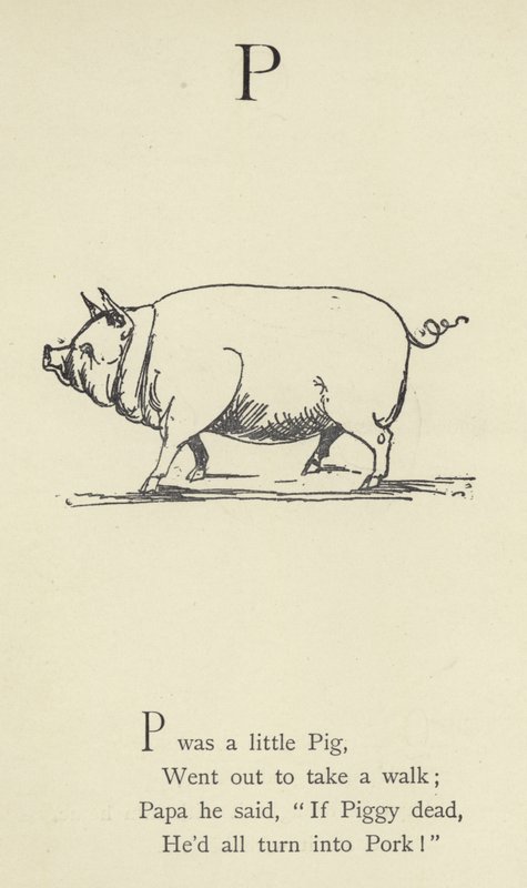 Písmeno P od Edward Lear