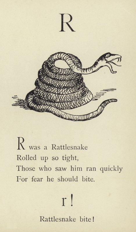 Písmeno R od Edward Lear