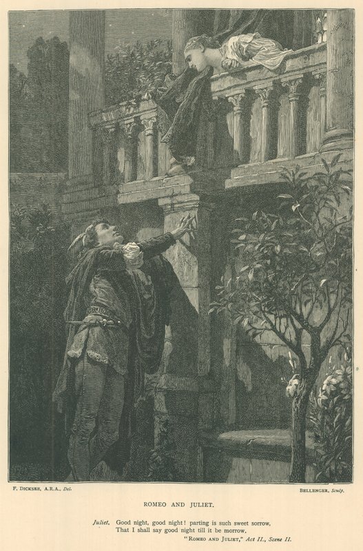 Ilustrace pro Romea a Julii od Edward Burne Jones
