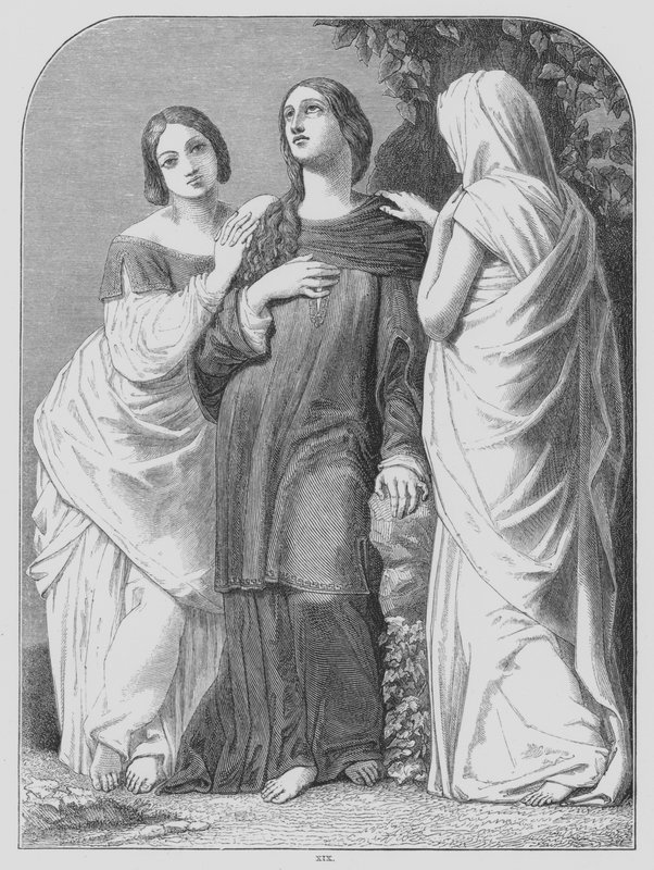 John Milton, The Pensive (rytina) od Edward Henry (after) Wehnert