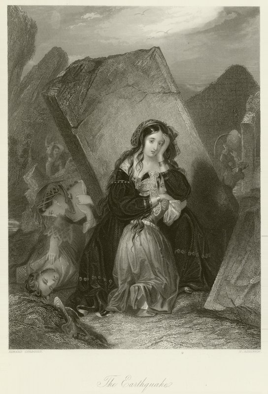 Zemětřesení od Edward Henry Corbould
