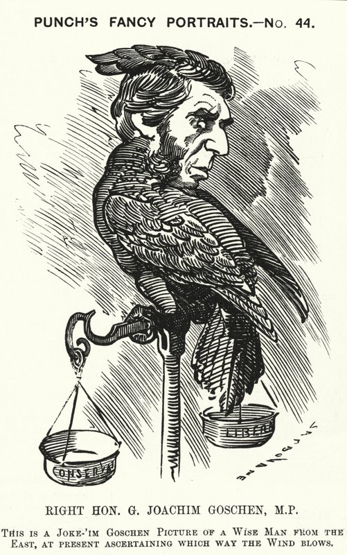 Punč karikatura: George Goschen od Edward Linley (after) Sambourne