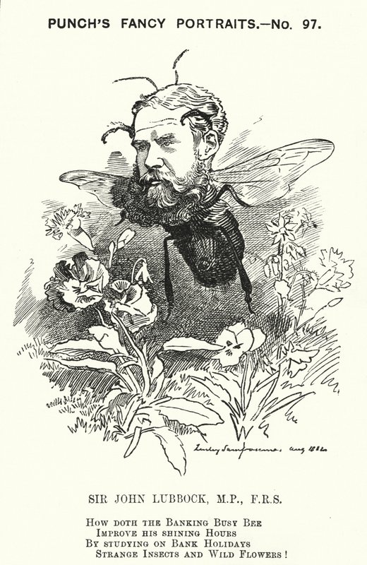 Punch karikatura: John Lubbock od Edward Linley (after) Sambourne
