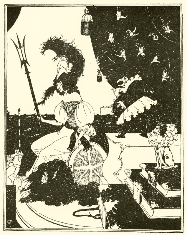 Britannia a la Beardsley od Edward Tennyson Reed