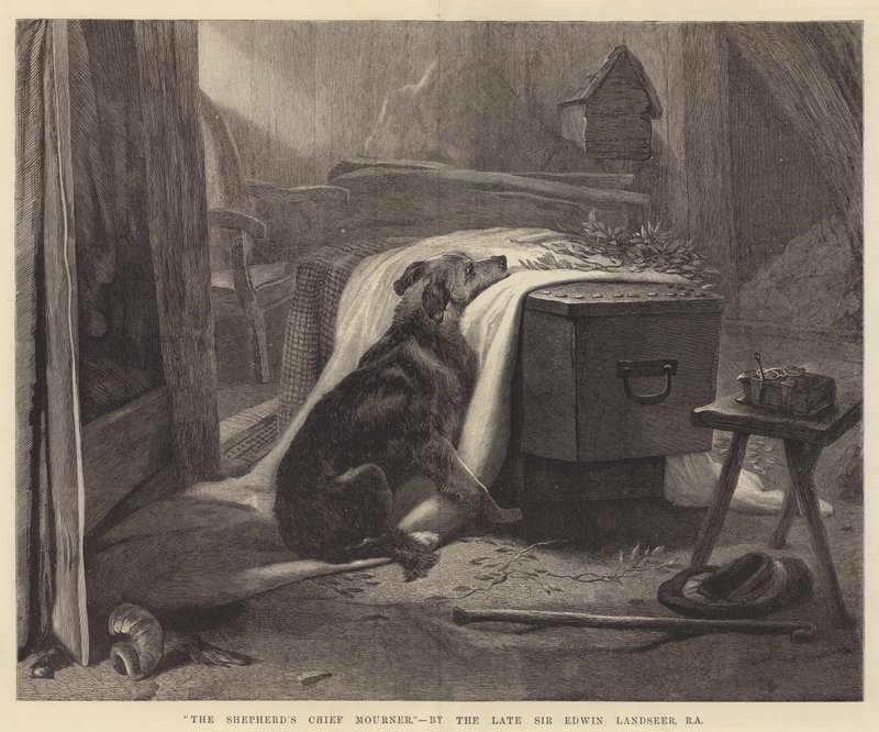 Hlavní truchlící pastýř od Edwin Landseer