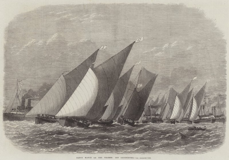 Barge Match na Temži, u Greenhithe od Edwin Weedon