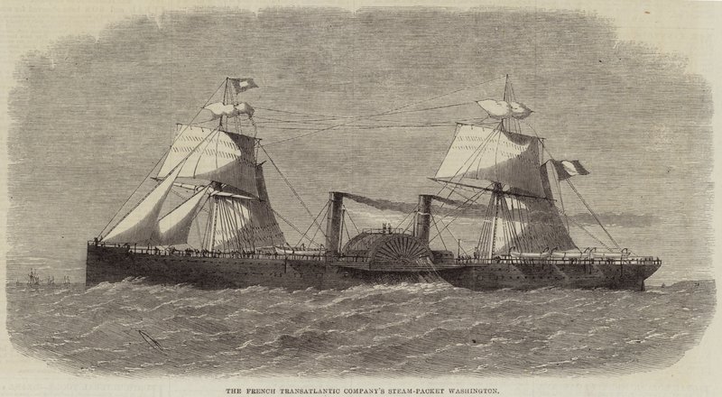 Steam-Packet Washingtonu od Francouzské transatlantické společnosti od Edwin Weedon