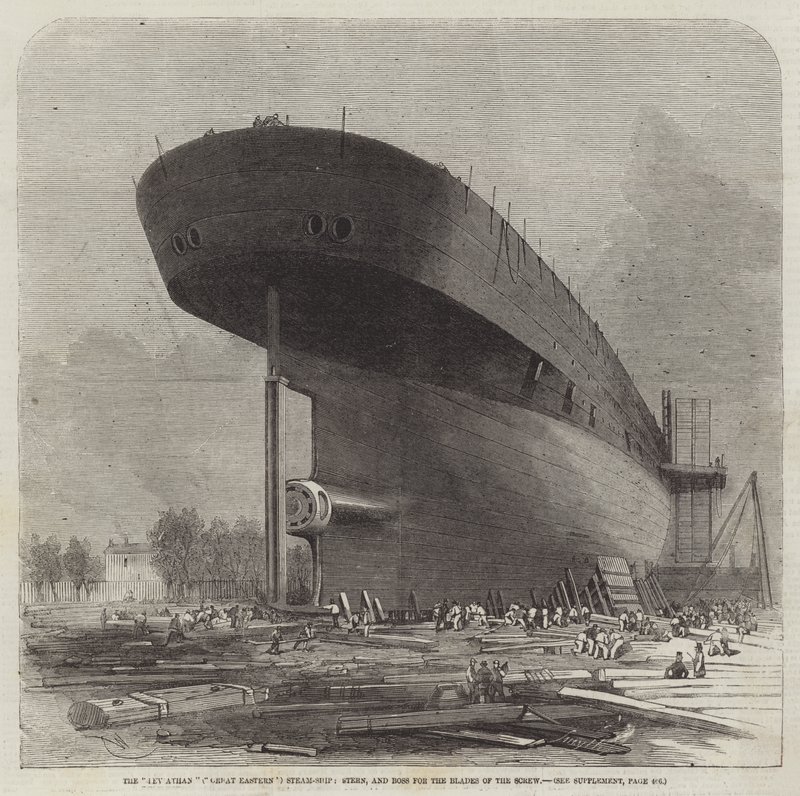 Parní loď Leviathan (Great Eastern), záď a šéf pro lopatky šroubu od Edwin Weedon
