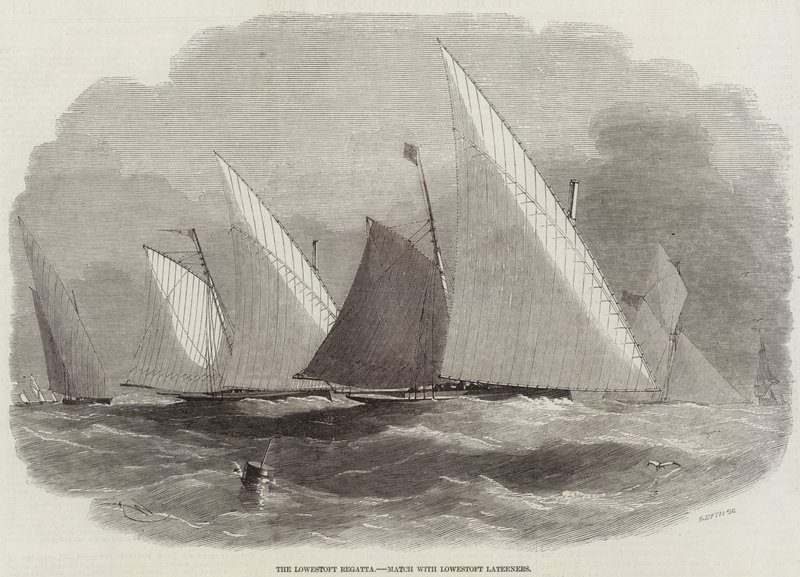 Lowestoft Regatta, zápas s Lowestoft Lateeners od Edwin Weedon