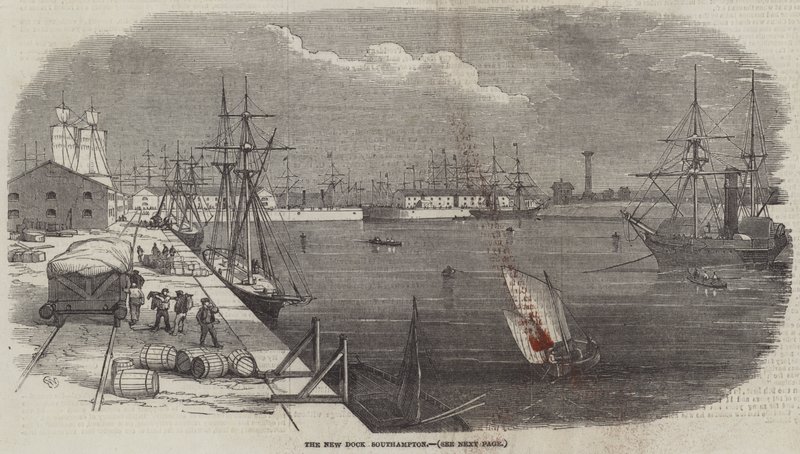 The New Dock, Southampton od Edwin Weedon
