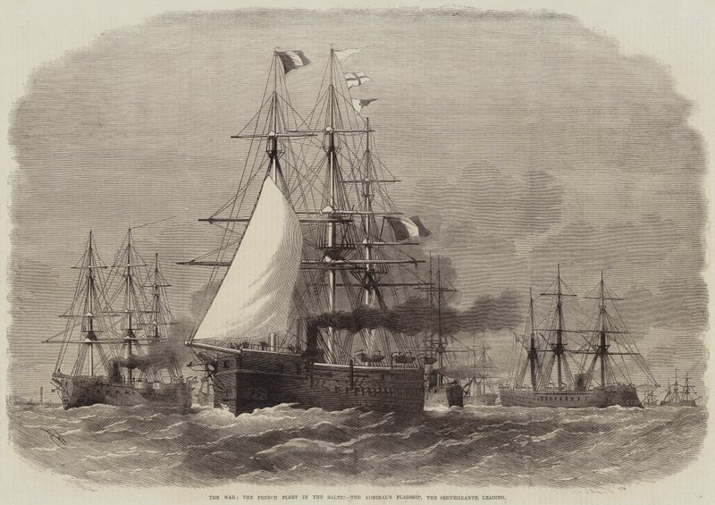 Válka, Francouzská flotila v Baltském moři, Admirálova vlajková loď, Serveillante, Vedoucí od Edwin Weedon