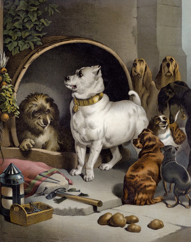 Alexandra a Diogena od Edwin after Landseer
