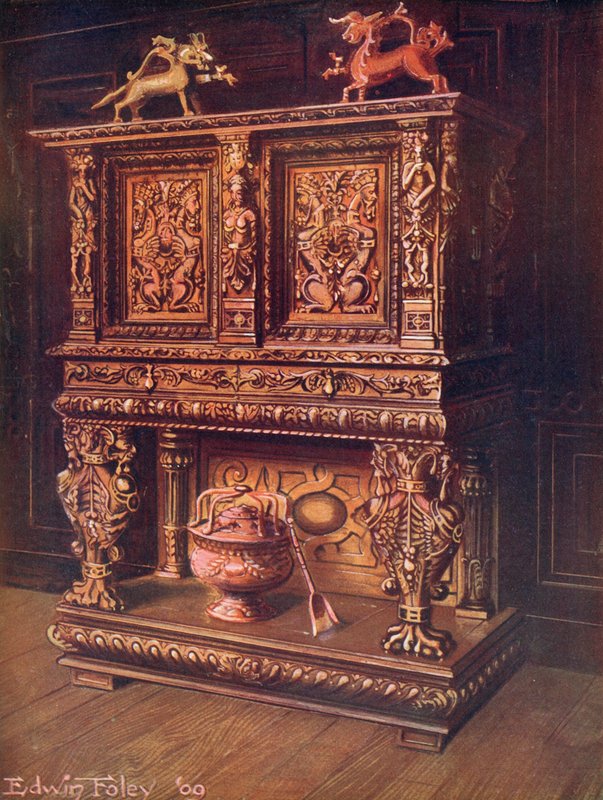 Vyřezávané Bourgouignon Credence od Edwin John Foley
