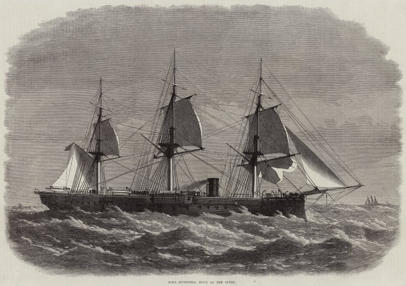 HMS Invincible, postavená na Clyde od Edwin Weedon