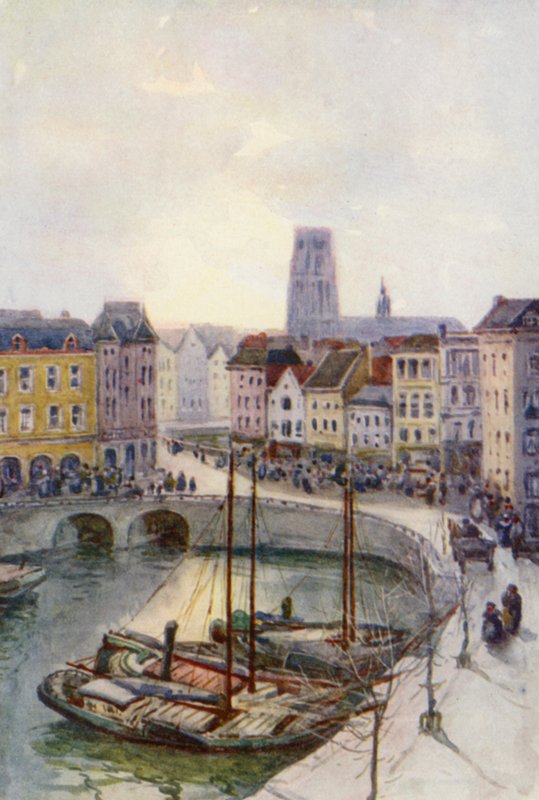 Rýn: Rotterdam (barevná litografie) od Effie Jardine