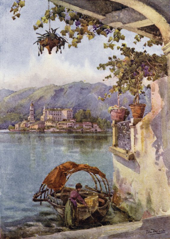 Archway at Orta (barevné lito) od Ella Du Cane