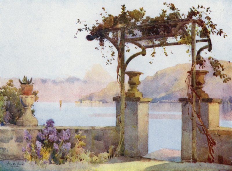 Limonta, jezero Como (barva litho) od Ella Du Cane