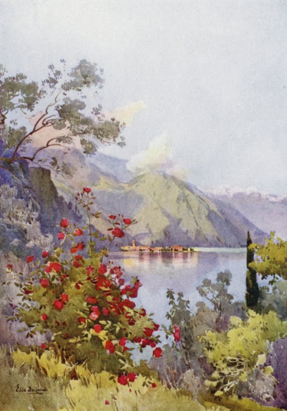 Menaggio, jezero Como (barva litho) od Ella Du Cane