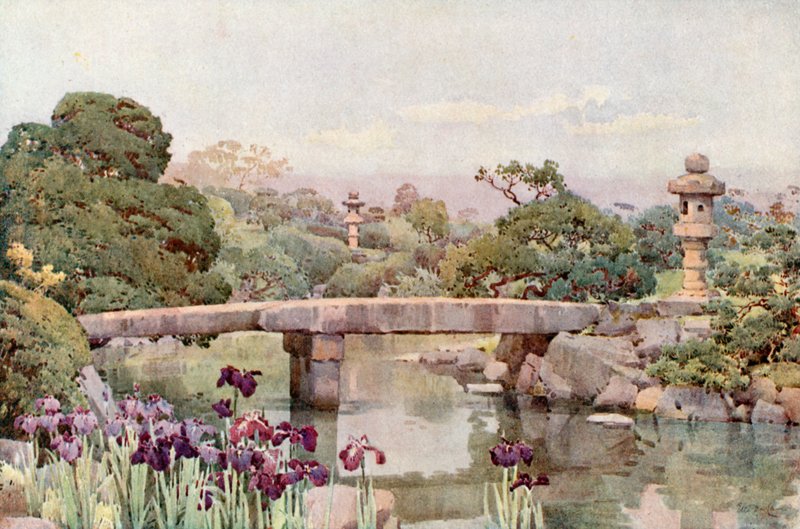 Satake Garden, Tokio (Black Litho) od Ella Du Cane
