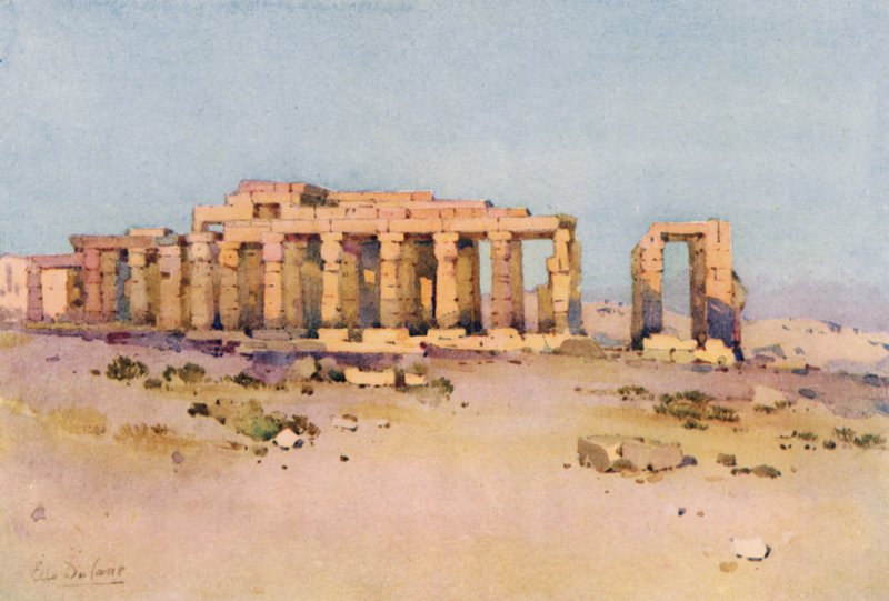 Ramesseum (barevné lito) od Ella Du Cane