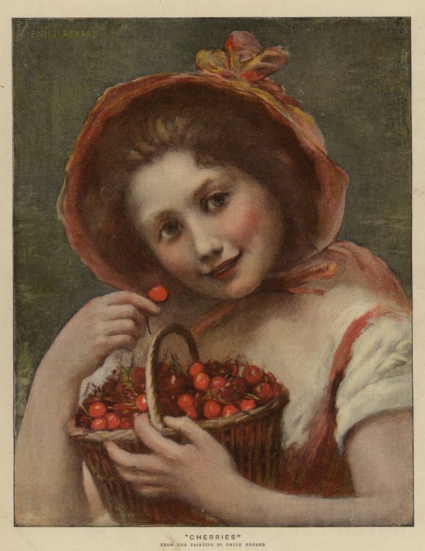 Třešně (chromolitho) od Emile Renard