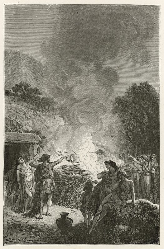 Pohřeb v době železné od Emile Antoine Bayard