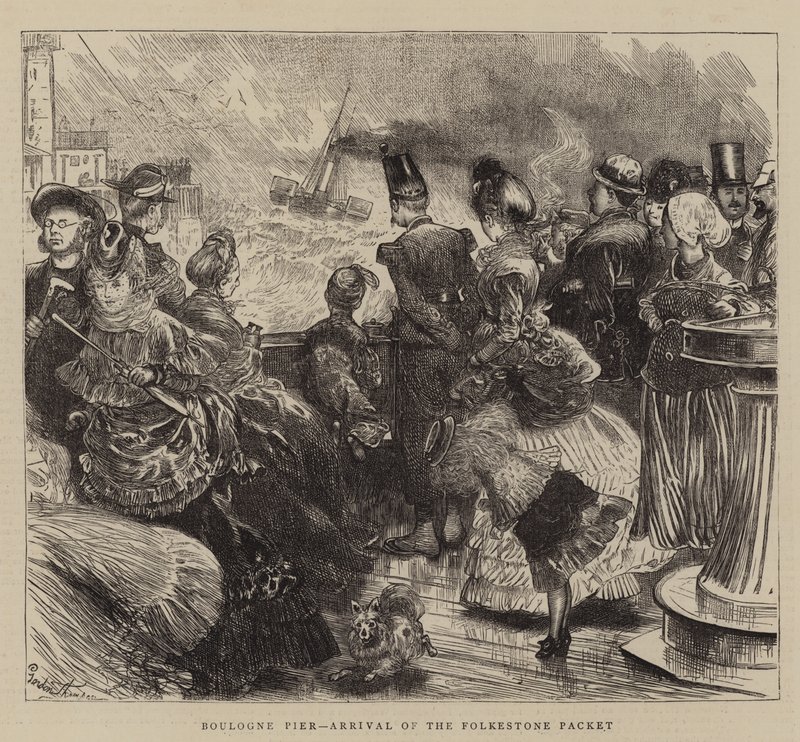 Boulogne Pier, Příjezd Folkestone Packet od English School