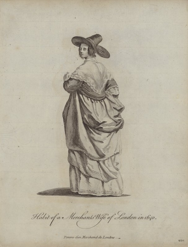 Habit of a Mechants Wife of London v roce 1640 od English School