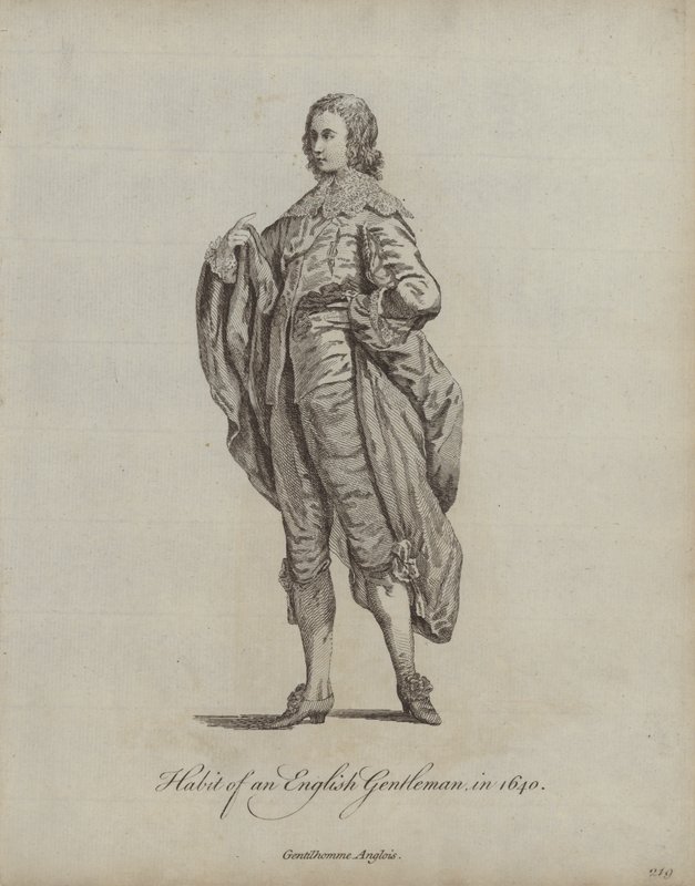 Zvyk anglického gentlemana v roce 1640 od English School