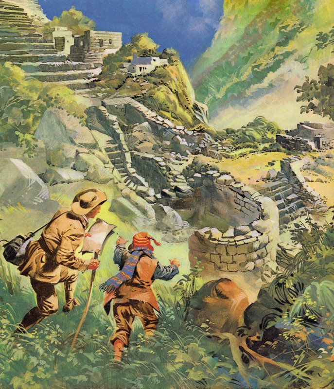 Hiram Bingham objeví ztracené incké město Machu Picchu v Peru od English School