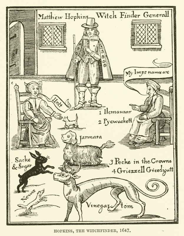 Hopkins, hledač čarodějnic, 1647 od English School