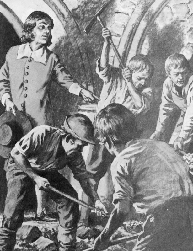 Samuel Pepys se pokouší najít poklad Johna Barksteada v Tower of London od English School