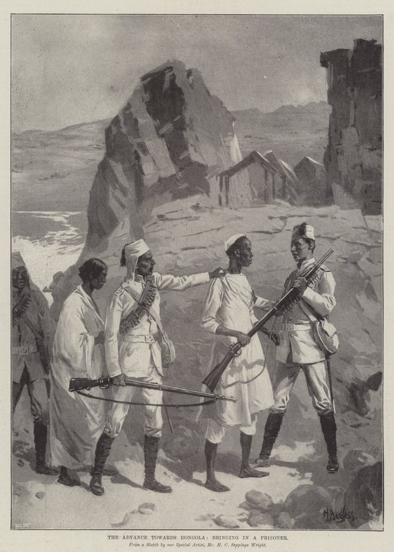 The Advance to Dongola, Bringing in a Prisoner od English School