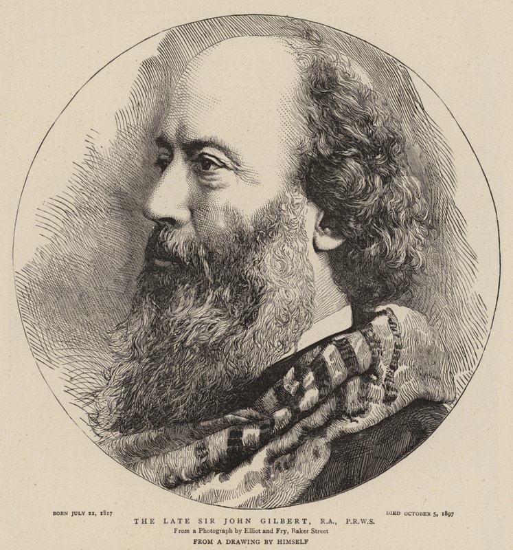 Zesnulý sir John Gilbert, RA, PRWS od English School