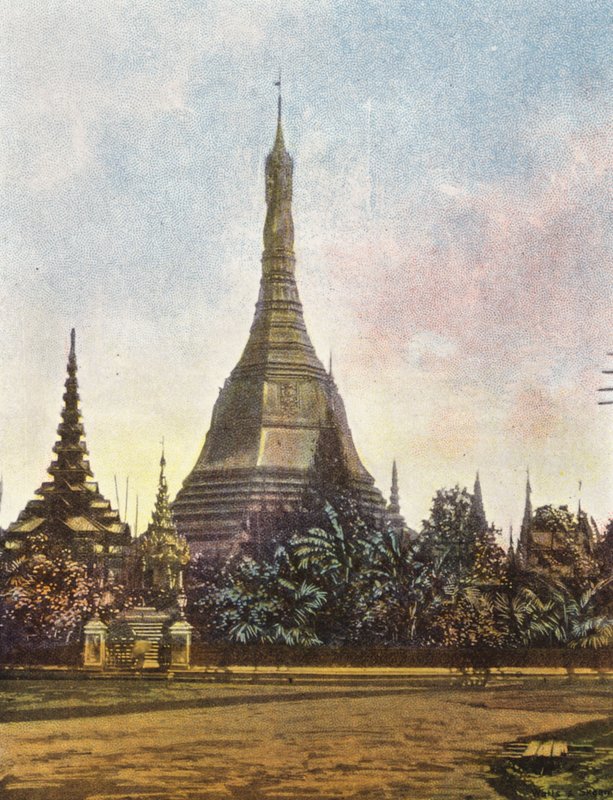 Barma / Myanmar: Sule Pagoda, Rangún (barevné foto) od English Photographer