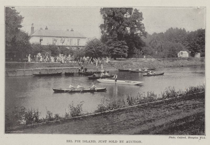 Ostrov Eel Pie Island, právě prodán v aukci od English Photographer