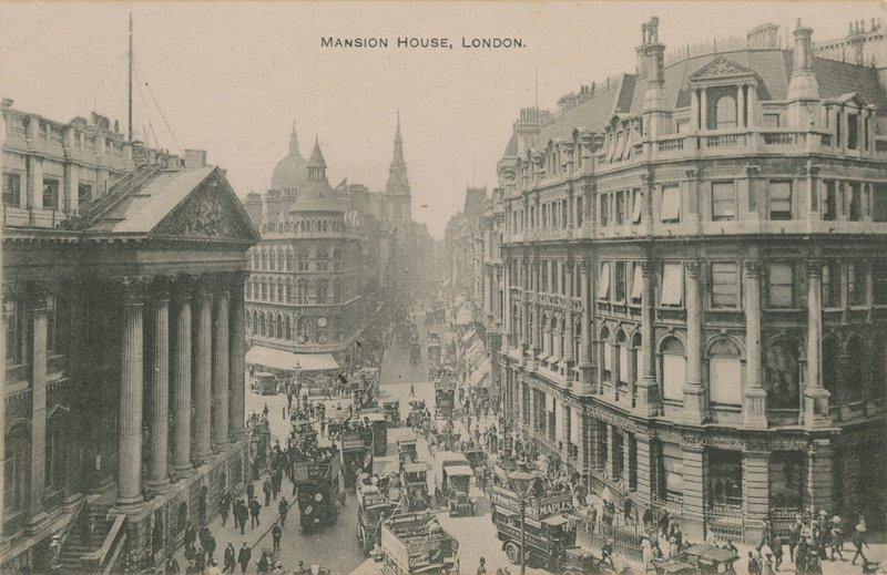 Mansion House, Londýn. Pohlednice odeslaná v roce 1913. od English Photographer