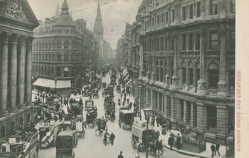 Mansion House a Cheapside, Londýn od English Photographer