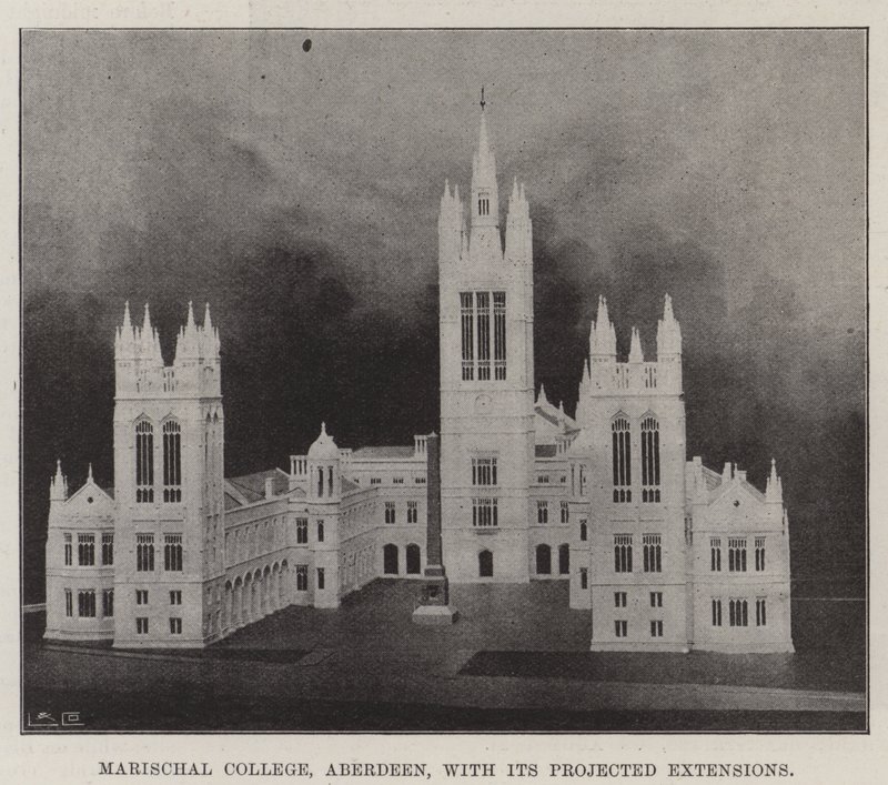 Marischal College, Aberdeen, s jeho Projected Extensions od English Photographer