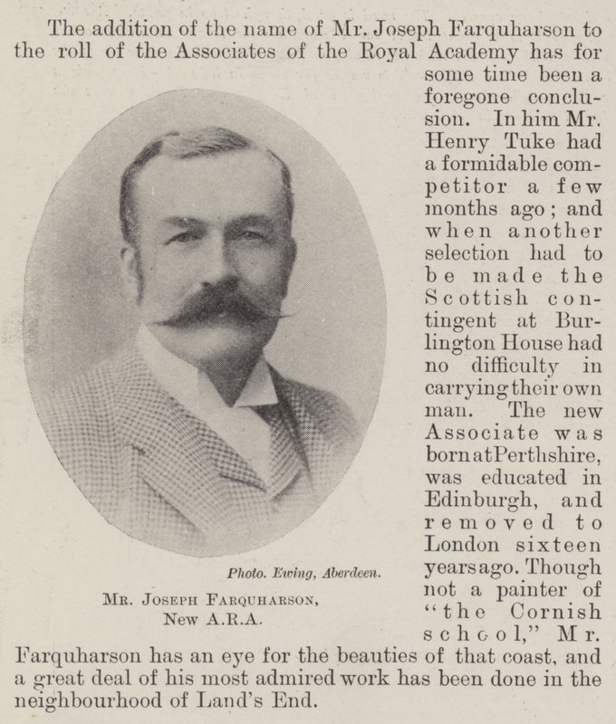 Pan Joseph Farquharson, New ARA od English Photographer