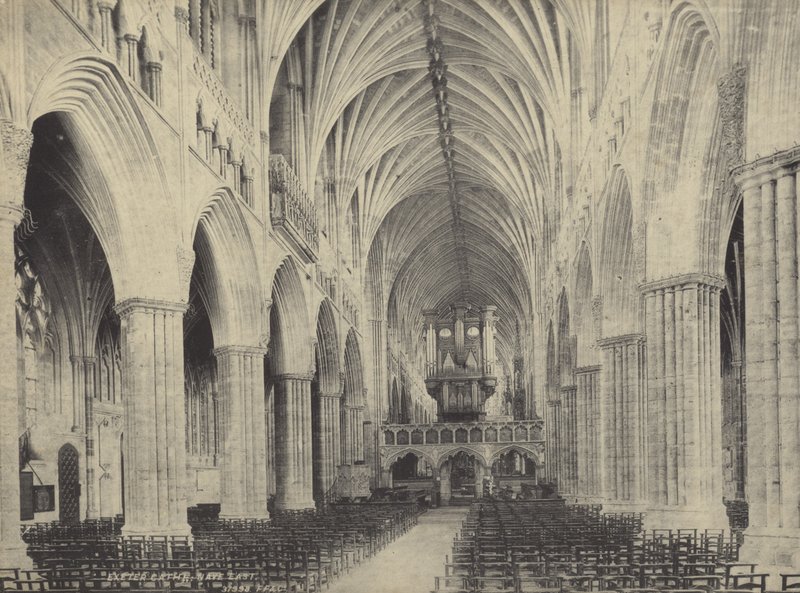 Nave of Exeter Cathedral, Devon od English Photographer