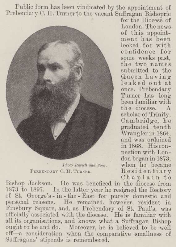 Prebendary CH Turner od English Photographer