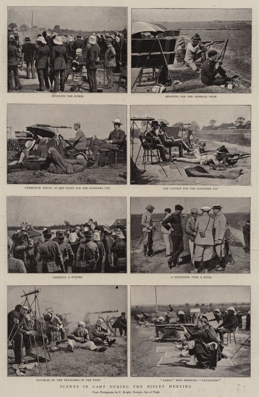 Scéna v táboře během setkání v Bisley od English Photographer