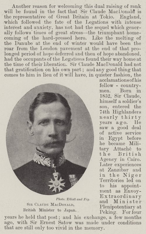 Sir Claude MacDonald, britský ministr pro Japonsko od English Photographer